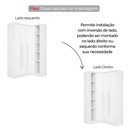 Ver imagem 5 de Guarda Roupa de Canto Modulado Safira 3 Portas 3 Gavetas MDF Neve