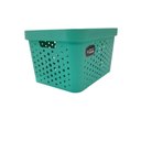 Ver imagem 1 de Cesto Organizador com Tampa 17l Azul Tiffany 418 - Mixxnova