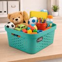 Ver imagem 3 de Cesto Organizador com Tampa 17l Azul Tiffany 418 - Mixxnova