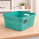 Ver imagem 4 de Cesto Organizador com Tampa 17l Azul Tiffany 418 - Mixxnova