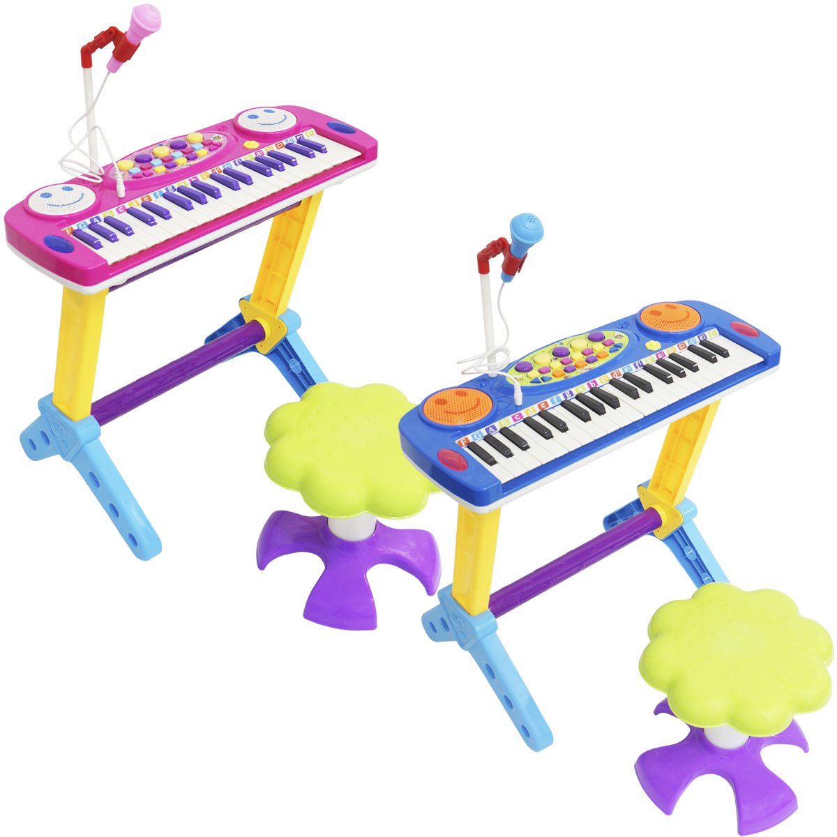 Teclado Musical Infantil Iniciantes Com 61 Teclas Microfone