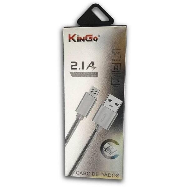 Cabo Carregador Usb C Tipo C Metal Super Reforçado 2.1a Type C - Kingo - 3