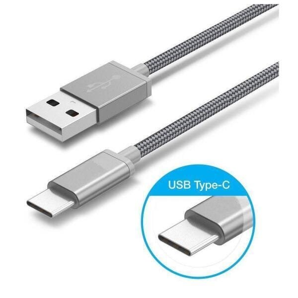 Cabo Carregador Usb C Tipo C Metal Super Reforçado 2.1a Type C - Kingo - 1