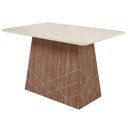 Ver imagem 1 de Mesa Para Sala De Jantar Luanda 1,35 X 0,90 Amêndoa