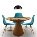 Ver imagem 2 de Mesa de Jantar Eclipse Cone Redonda 120cm em Freijo Modealr
