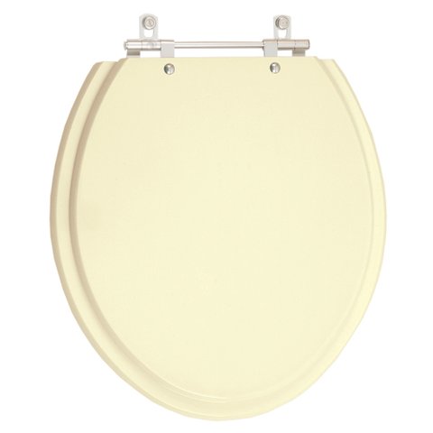Assento Sanitário Poliester Convencional Oval Bege Claro vaso Deca