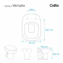 Ver imagem 3 de Assento Sanitário Versato Pergamon (Bege Claro) para vaso Celite