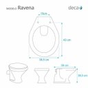 Ver imagem 2 de Assento Sanitário Poliester Ravena Bege Claro para vaso Deca