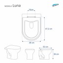 Ver imagem 4 de Assento Sanitário Luna Preto para vaso Icasa