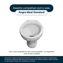 Ver imagem 4 de Assento Sanitário Angra Bone para vaso Ideal Standard