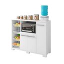 Ver imagem 1 de Balcão Multiuso de Cozinha Fruteira 4 Cestos 3 Portas Quenia - Branco