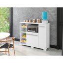 Ver imagem 2 de Balcão Multiuso de Cozinha Fruteira 4 Cestos 3 Portas Quenia - Branco