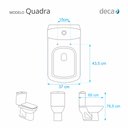 Ver imagem 2 de Assento Sanitário Poliester Quadra Preto Fosco Ferragem Dourada para Vaso Deca
