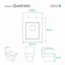 Ver imagem 3 de Assento Sanitário Poliester Quadra Preto Fosco Ferragem Dourada para Vaso Deca