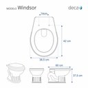 Ver imagem 2 de Assento Sanitário Poliester Windsor Creme Ferragem Dourada para Vaso Deca