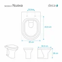 Ver imagem 2 de Assento Sanitário com Amortecedor Nuova Creme para Vaso Deca