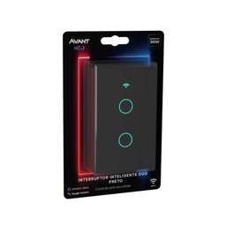 Interruptor Inteligente Preto Wifi 2 Botoes Touch Avant Neo - 6