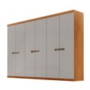 Ver imagem 2 de Guarda Roupa Casal Paris Mdf 6 Portas 6 Gavetas Moderna Mobília