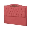 Ver imagem 1 de Cabeceira Casal Queen Size Estofada para Cama Box Maitê Veludo Cor Rose