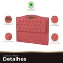 Ver imagem 3 de Cabeceira Casal Queen Size Estofada para Cama Box Maitê Veludo Cor Rose