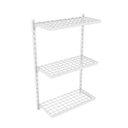 Ver imagem 1 de Conjunto cremalheira com 3 prateleiras em tela 64x100x28,5 cm - Branco