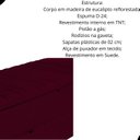 Ver imagem 2 de Calçadeira Baú Sapateira 90cm Ayla Suede Tampo Reto