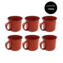 Ver imagem 3 de Conjunto Esmaltado Chaleira Vermelho 1500ml 6 Mini Canecas