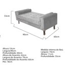 Ver imagem 5 de Recamier Baú Félix Solteiro 90 cm Suede - ADJ Decor - Cinza