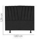 Ver imagem 3 de Cabeceira Estofada Bélgica 160cm Queen Size para Cama Box Quarto Suede Preto - Gat Magazine