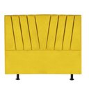 Ver imagem 2 de Cabeceira Estofada Bélgica 140cm Casal para Cama Box Quarto Corino Amarelo - Gat Magazine