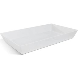 Kit 5 Travessas Melamina Brancas 53x32cm Restaurante Buffet Servir Salada Massa Carne - 2