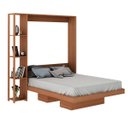 Ver imagem 6 de Cama De Casal Articulável Multifuncional Vertical com Nichos: Amêndoa