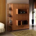 Ver imagem 2 de Cama De Casal Articulável Multifuncional Vertical com Nichos: Amêndoa