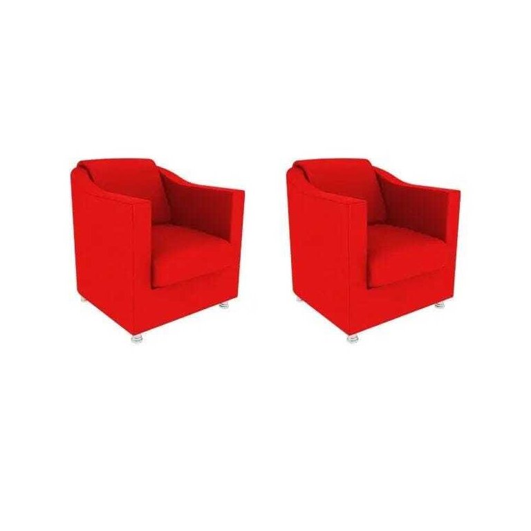 Kit 2 Poltronas Decorativas Bia Suede