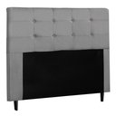 Ver imagem 1 de Cabeceira Cama Box Casal King Luna 193cm Suede Cinza