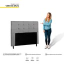 Ver imagem 2 de Cabeceira Cama Box Casal King Luna 193cm Suede Cinza