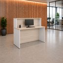 Ver imagem 4 de Balcão de Atendimento para Loja e Recepção Comercial 120x60cm + Cadeira de Escritório Ergonômica