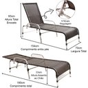 Ver imagem 3 de Espreguiçadeira Catar em Alumínio para Piscina Jardim Trama