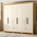 Ver imagem 1 de Guarda Roupa Casal Ambiente Venice 62780pe Cinamon Touch Off White com Pés - Demóbile