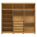 Ver imagem 3 de Guarda Roupa Casal Ambiente Venice 62780pe Cinamon Touch Off White com Pés - Demóbile
