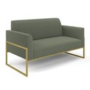 Ver imagem 1 de Sofá 2 Lugares Namoradeira Industrial Alta Dourado Marisa Bouclê Pistache D03 - D’Rossi