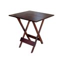 Ver imagem 1 de Mesa para Bar e Café Dobrável de Madeira 60x60 Sacada Pequena Varanda Apartamento e Lazer - Imbuia