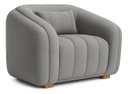 Ver imagem 3 de Poltrona Lilian Luxo Recepção Escritório Suede Branco:cinza/liso