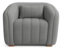 Ver imagem 2 de Poltrona Lilian Luxo Recepção Escritório Suede Branco:cinza/liso