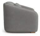 Ver imagem 4 de Poltrona Lilian Luxo Recepção Escritório Suede Branco:cinza/liso