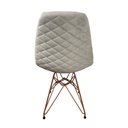 Ver imagem 5 de Kit 4 Cadeiras Jantar Estofadas Nude Eiffel Eames Base Cobre