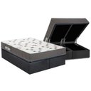 Ver imagem 1 de Conjunto Box Baú Queen: Colchão Molas Ortobom D33 Light Saúde + Base Crc Suede Gray (158x198)