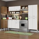 Ver imagem 1 de Cozinha Canto Reto Emilly 353 Armário e Balcão Branco Madesa
