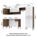 Ver imagem 4 de Cozinha Canto Reto Emilly 353 Armário e Balcão Branco Madesa