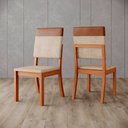 Ver mais imagens de Conjunto Mesa de Jantar Natalí com Vidro e 6 Cadeiras Milla Plus Henn - Nature/corano Caramelo/creme